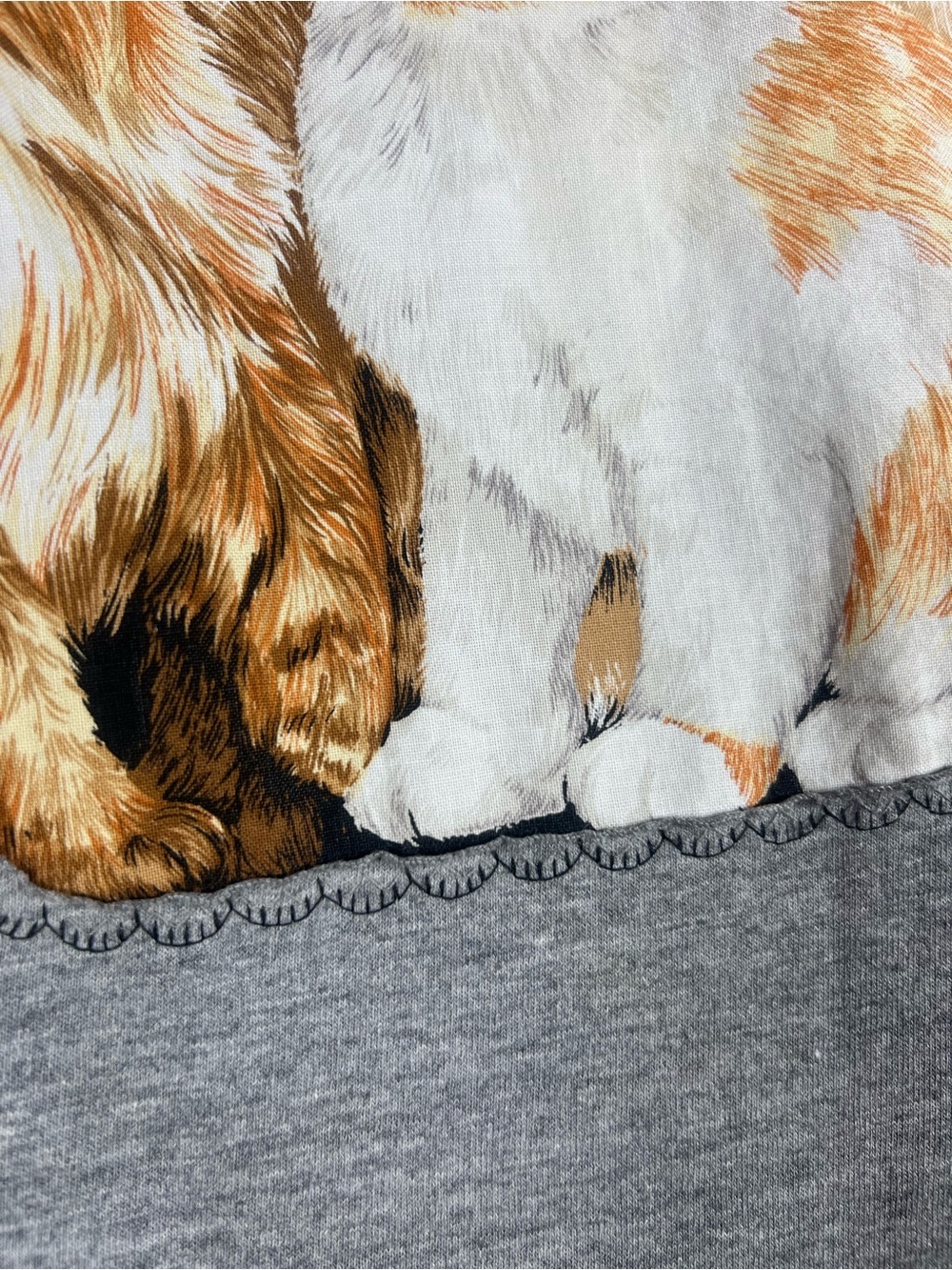 Jerzees Handmade Cat Grandmacore Stitched Meow Tee Small - Picture 5 of 7